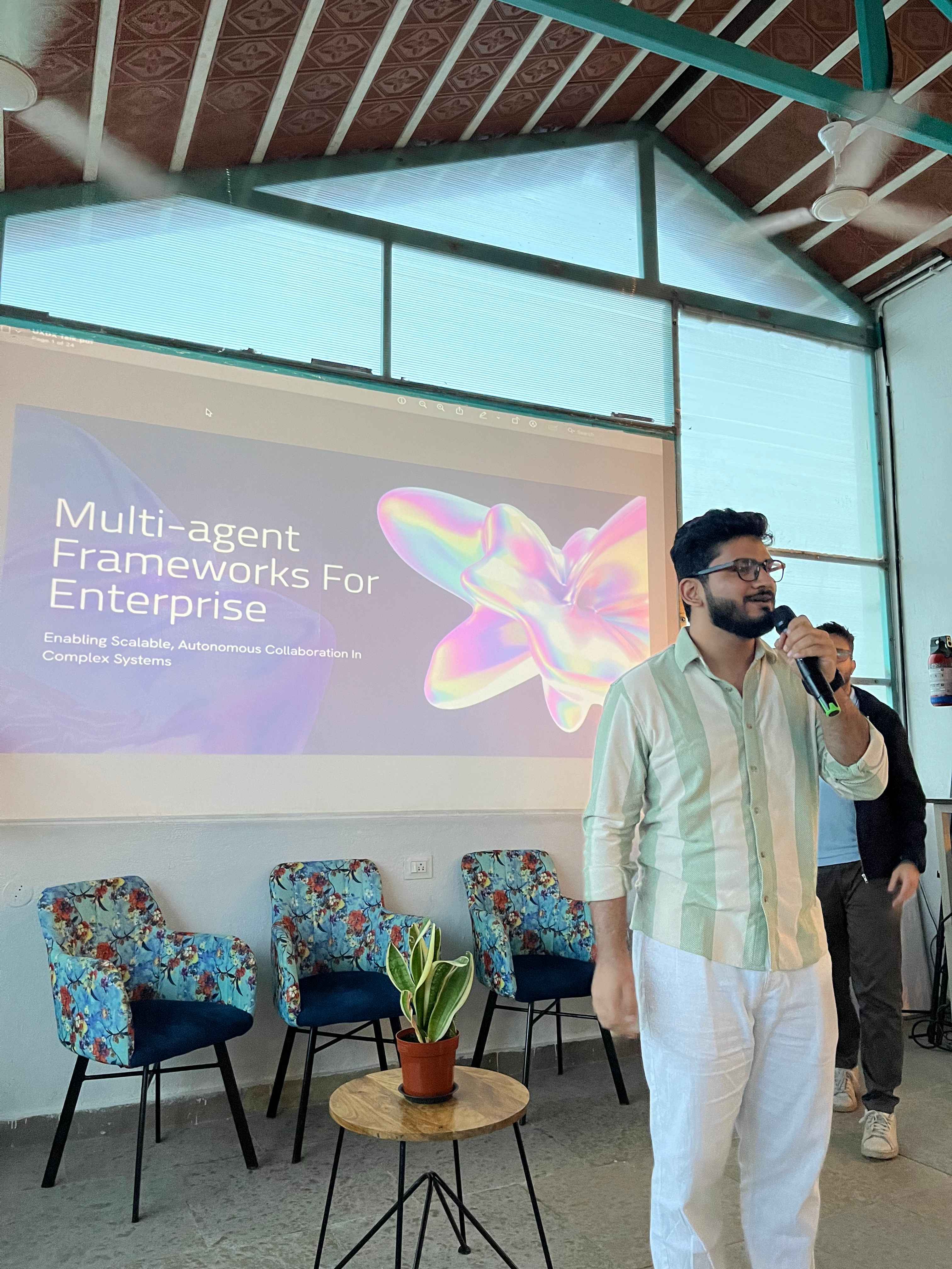 Speaking at an event